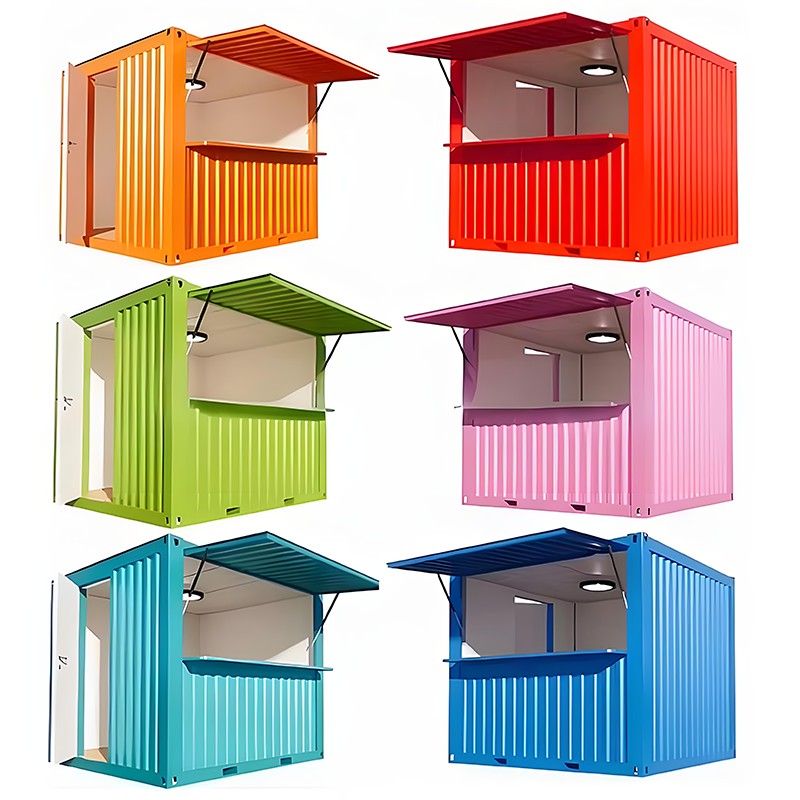 Mały sklep kontenerowy (panel ścienny z tektury falistej)