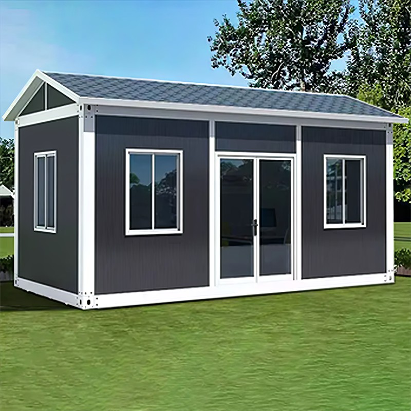 Dom kontenerowy z dachem dwuspadowym